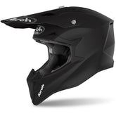 AIROH WRAAP YOUTH Casco Cross Bambino Moto Economico grafica NERO Monocolore